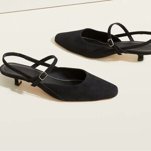 Allison Bornstein x Jack Erwin / Kitten Heel Black Suede [NOT Emme Parsons]